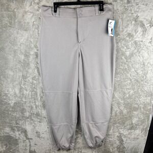 Champro Adult Gray Baseball Pants Men's Large Elastic Cuff Athletic Uniform NWT